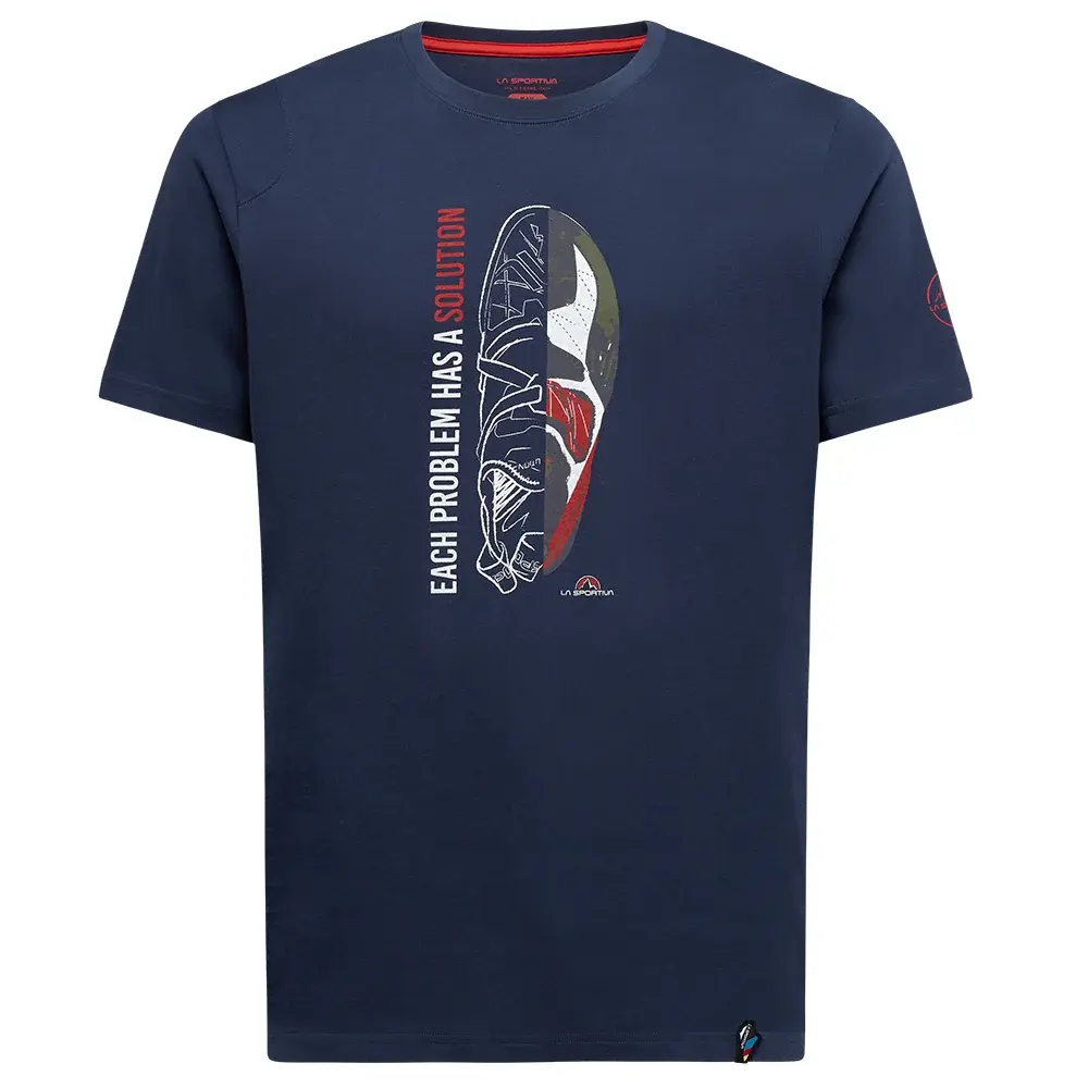La Sportiva Pánske tričko La Sportiva Solution T-Shirt night sky/mountain red