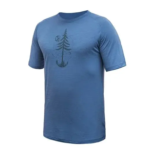 Sensor Pánske tričko s krátkym rukávom Sensor Merino Air Earth riviera blue