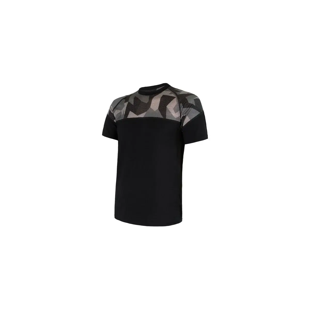 Sensor Pánske funkčné tričko Sensor Merino Impress kr.rukáv čierna/camo