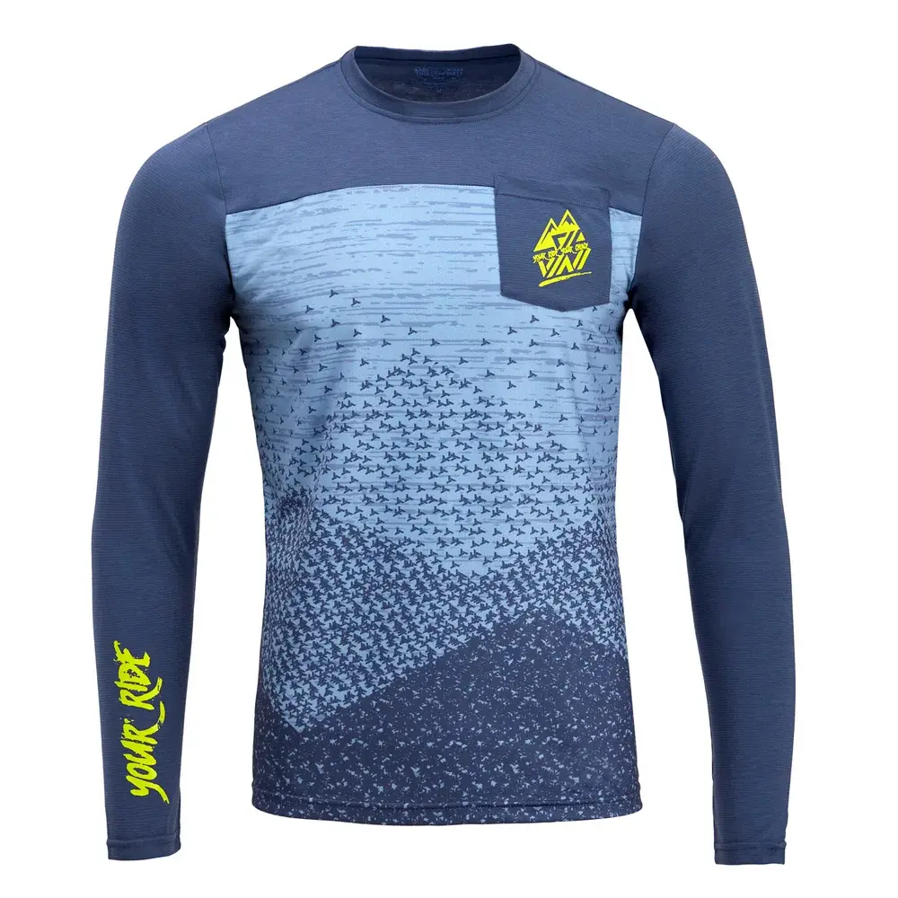 Pánsky cyklistický dres Silvini Ello Blue-neon