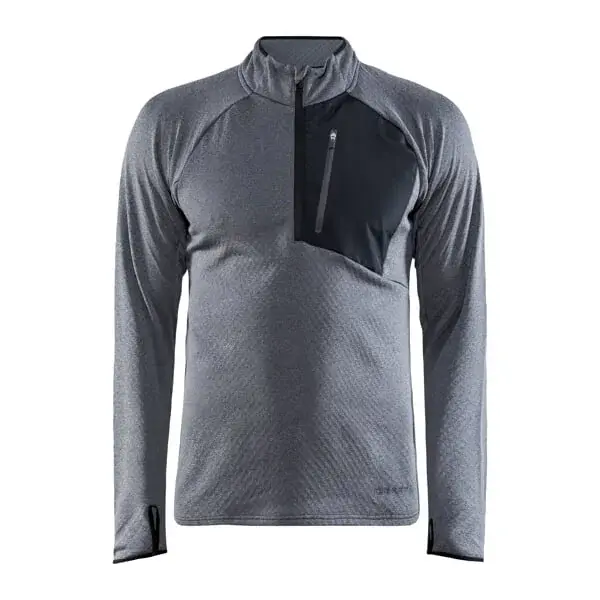 Craft Pánsky funkčný polorolák Craft CORE Trim Thermal tm. šedá
