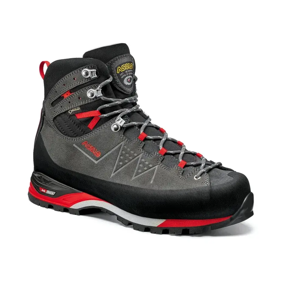 Asolo Turistické topánky Asolo Traverse GV graphite/red/a619