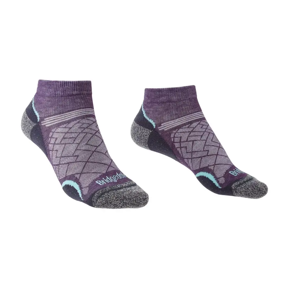 Ponožky Bridgedale Hike UL T2 CP Low women's purple/grey