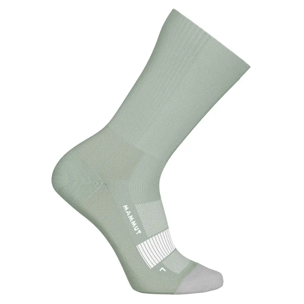 Mammut Ponožky Mammut All-Mountain Targeted Cushion Merino Crew 1315 silver sage-white