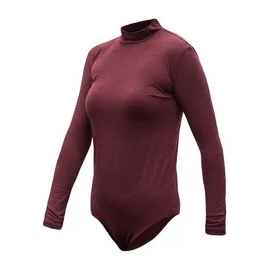 Dámske body Sensor Merino Air dl.rukáv port red
