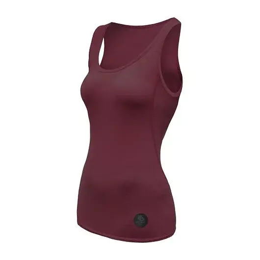 Dámske tričko Sensor Merino Air bez rukávu port red
