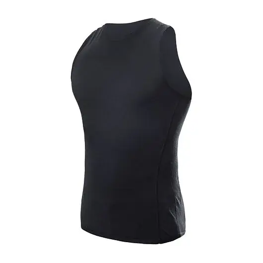 Sensor Pánske tričko Sensor Merino Air bez rukávu čierna