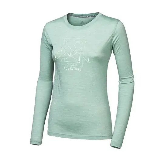 Sensor Dámske tričko Sensor Merino Air SAY YES dl.rukáv basil green