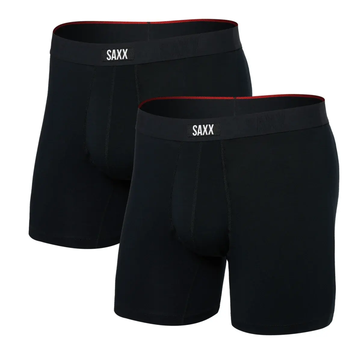 SAXX Set pánskych boxerek SAXX Vibe Xtra Boxer Brief Fly 2Pk Black