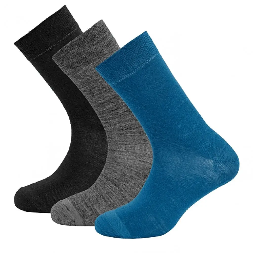 Set vlnených ponožiek Devold Daily merino Light Sock 3Pack flood mix