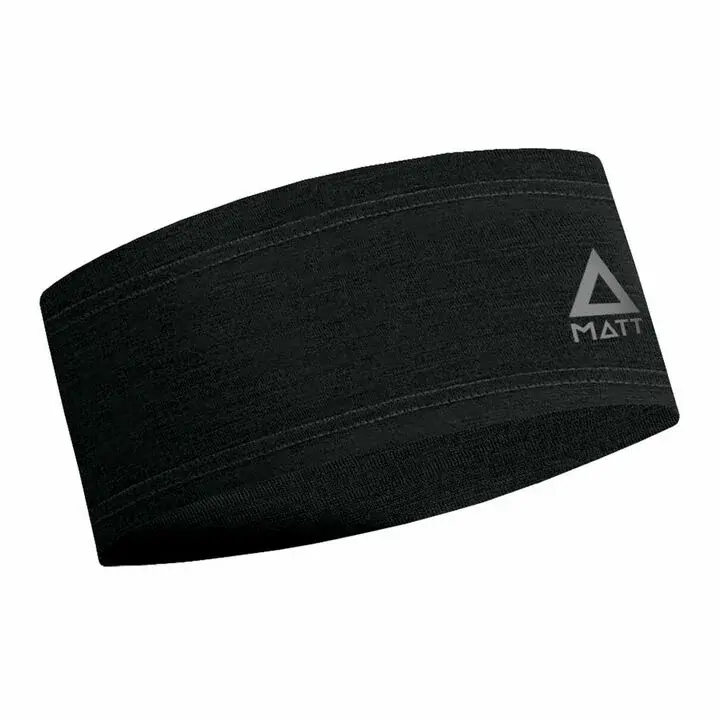 MATT Unisex čelenka MATT Merino Headband Uni black