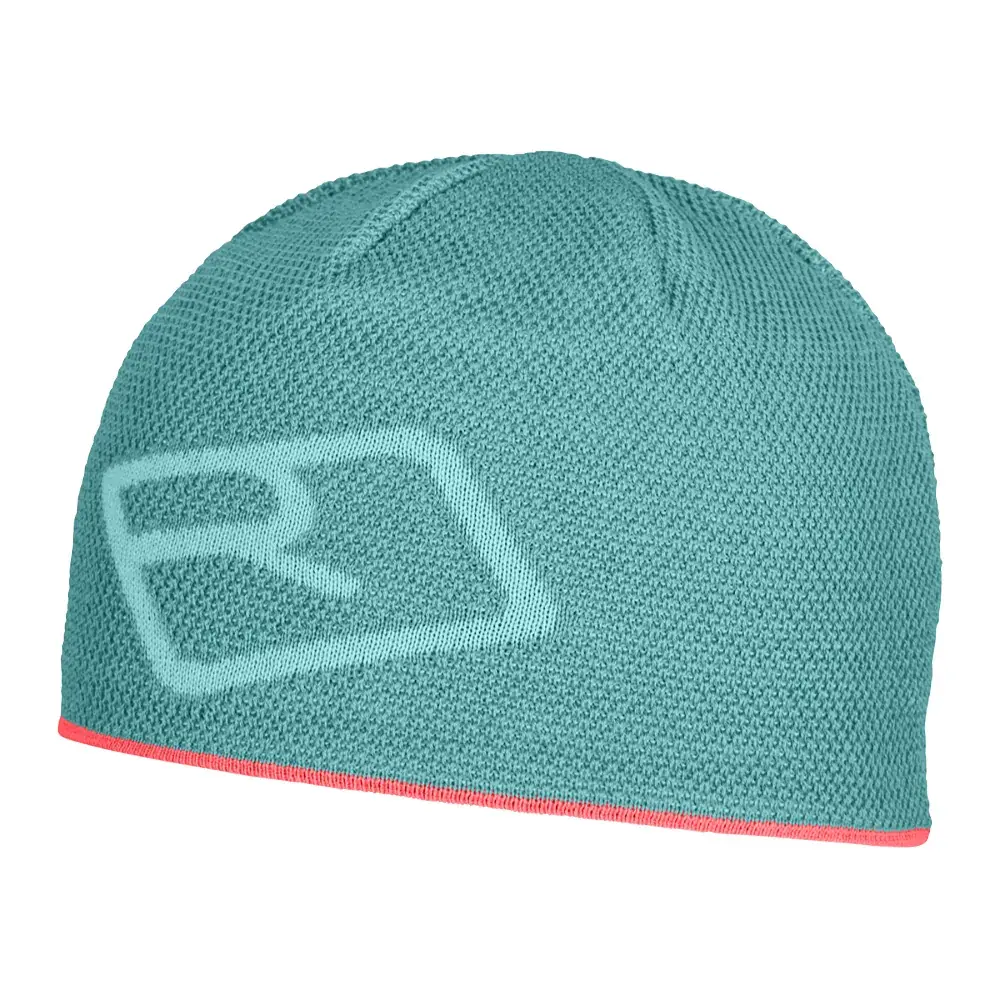Vlnená čiapka Ortovox Merino Logo Knit Beanie ice waterfall