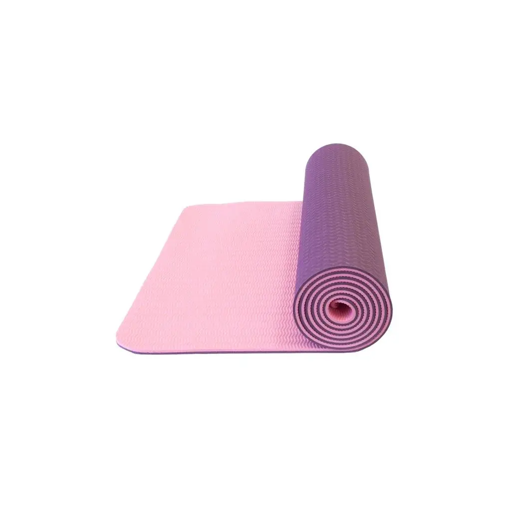 Yate YOGA MAT Yate DVOJVRSTVOVÁ TPE- protiskluzový povrch, fialová/ružová 1730x610x6 mm