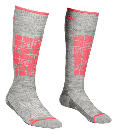 Dámske kompresné ponožky Ortovox Ski Compression Socks grey blend