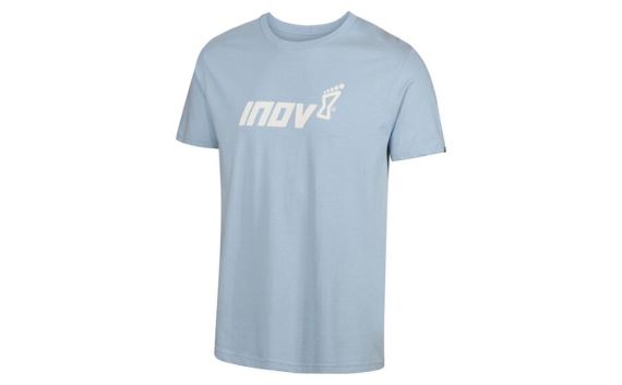 Pánske voľnočasové tričko INOV-8 Cotton Tee "Inov-8" M light blue