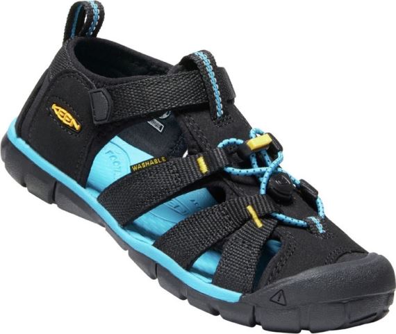 Detské sandále KEEN Seacamp II CNX Children black/keen yellow