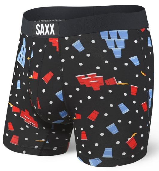 Pánske boxerky SAXX Vibe Boxer Brief black beer champs