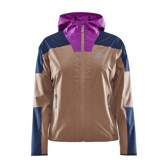 Dámska bežecká bunda Craft Pro Trail Hydro Running Jacket Brown