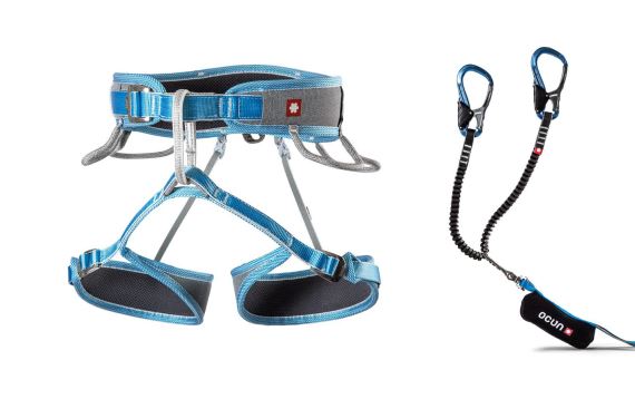 Ferrata set Ocún Twist Tech Captur Pro Swivel grey/blue