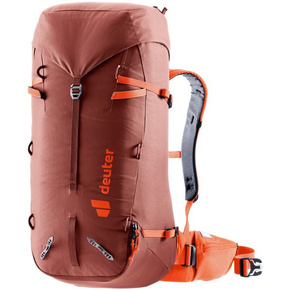 Horolezecký expedičný batoh Deuter Guide 34+8L Redwood-papaya