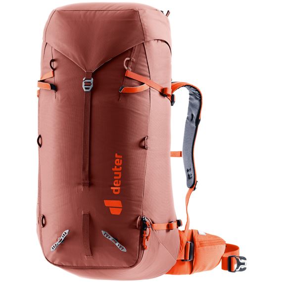 Pánsky horolezecký expedičný batoh Deuter Guide 44+8L One-size Redwood-papaya