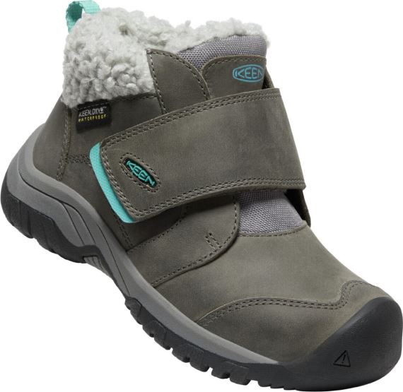 Keen Kootenay IV Mid WP Detské zimné topánky Steel grey/porcelain