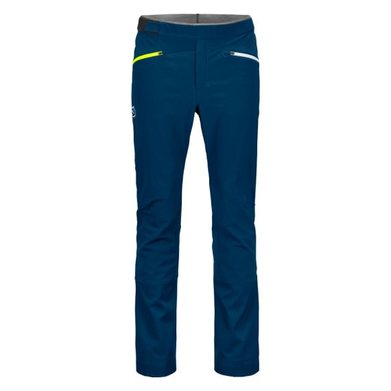 Pánske softshellové nohavice Ortovox Col Becchei Pants petrol blue