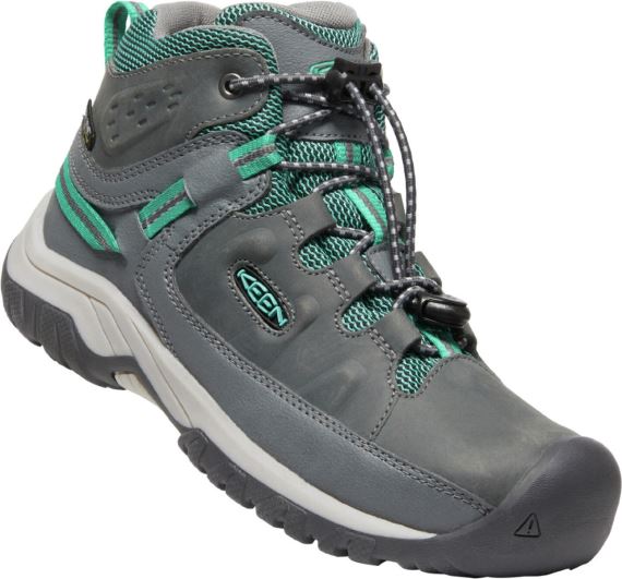 Detské turistické topánky Keen Targhee Mid WP Steel grey/porcelain