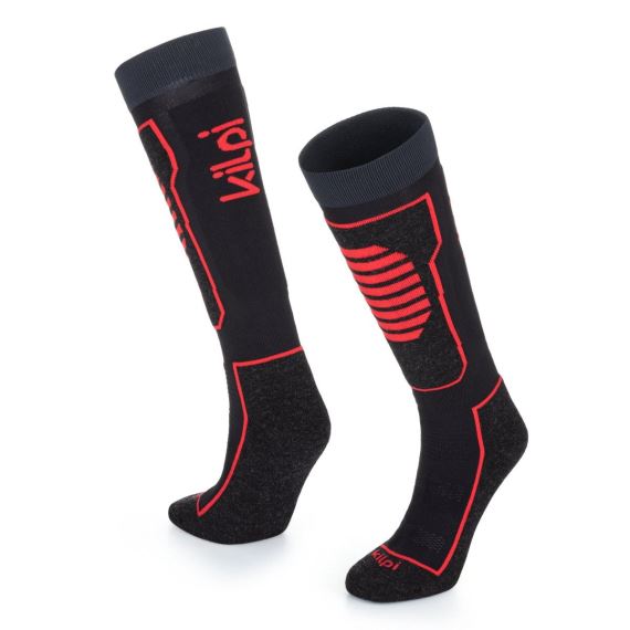 Unisex lyžiarske ponožky Kilpi Anxo-U black/red