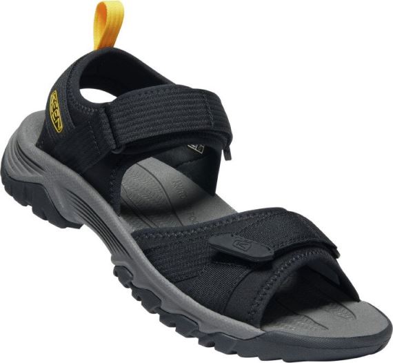 Pánske trekingové sandále Keen Targhee III Open Toe H2 Men black/yellow