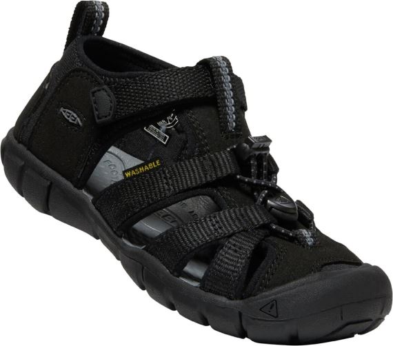 Detské hybridné sandále Keen Seacamp II CNX Children/Youth black/grey