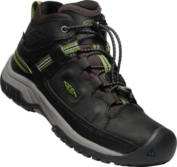 Keen Targhee Mid WP Detské turistické topánky black/campsite