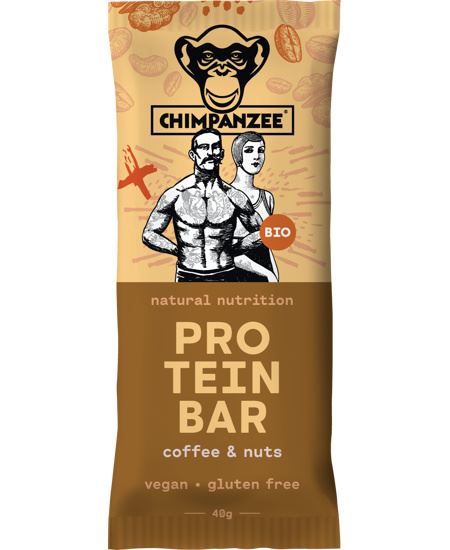 Chimpanzee Bio Protein Bar 40g káva - orechy