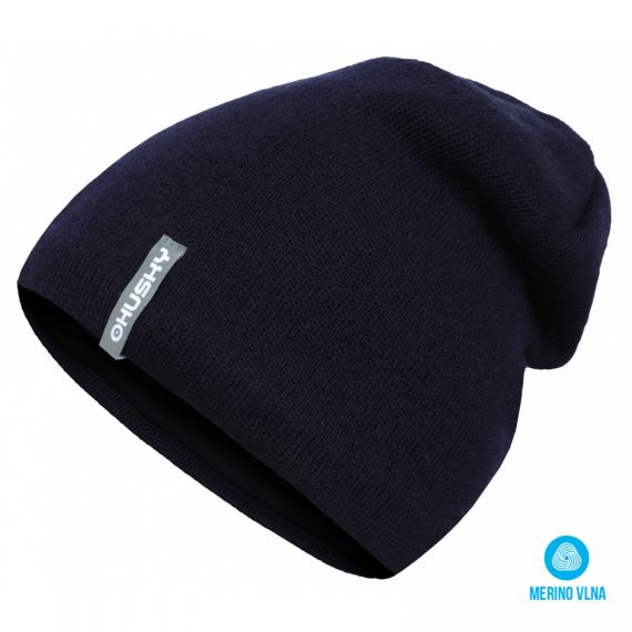 Pánska merino čiapka Husky Merhat 3 tmavo modrá L-XL