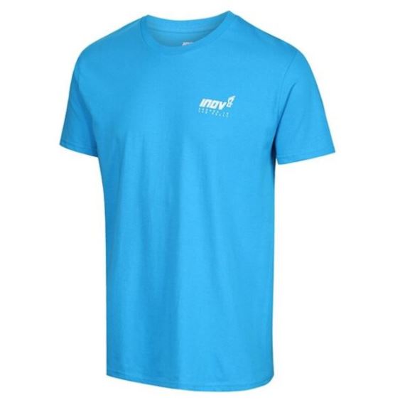 Pánske voľnočasové tričko INOV-8 Cotton Tee "Forged" M light blue