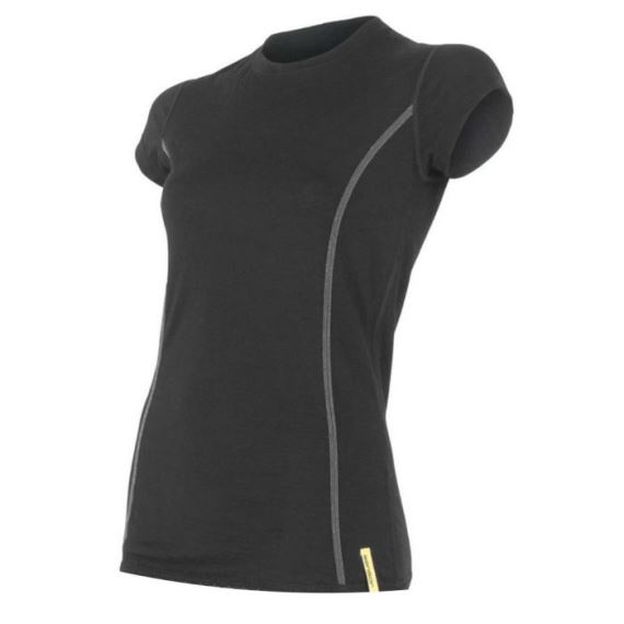 Dámske funkčné tričko s krátkym rukávom SENSOR Merino Active black