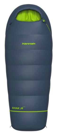 Detský spací vak Hannah Bivouac JR 200 midnight navy/lime green II 145 ľavý