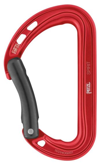 Univerzálna karabína Petzl Spirit Bent Gate Red