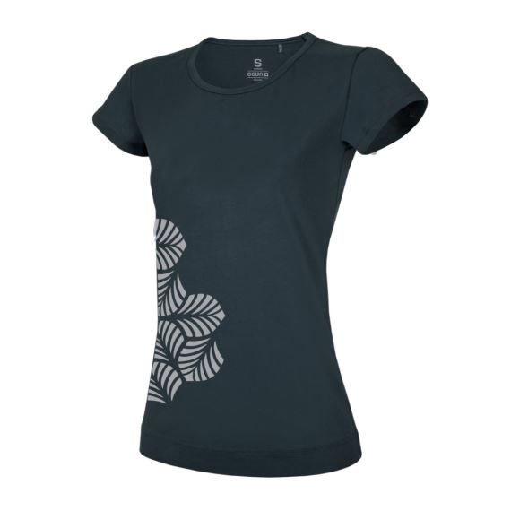 Dámske tričko Ocún Classic T Women leafs anthracite obsidian