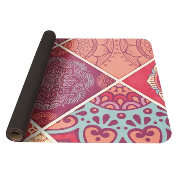 Podložka na jogu Yate Yoga Mat 1850x680x1 mm vzor A ružová