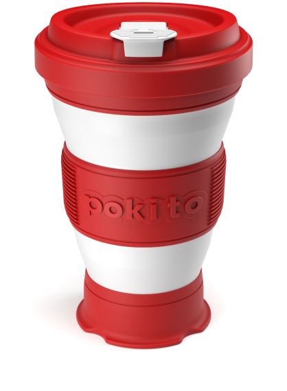 Pokito 3v1 skladací pohár 475ml čerešňa