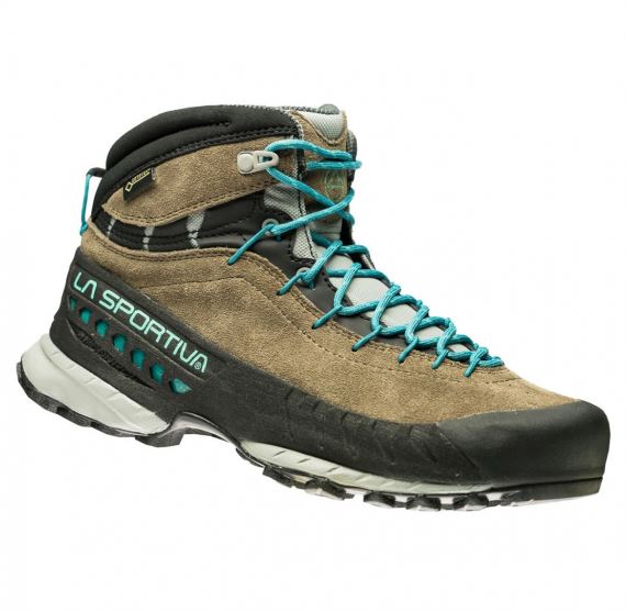 La Sportiva TX4 Mid Woman GTX taupe/emerald dámske kožené členkové topánky