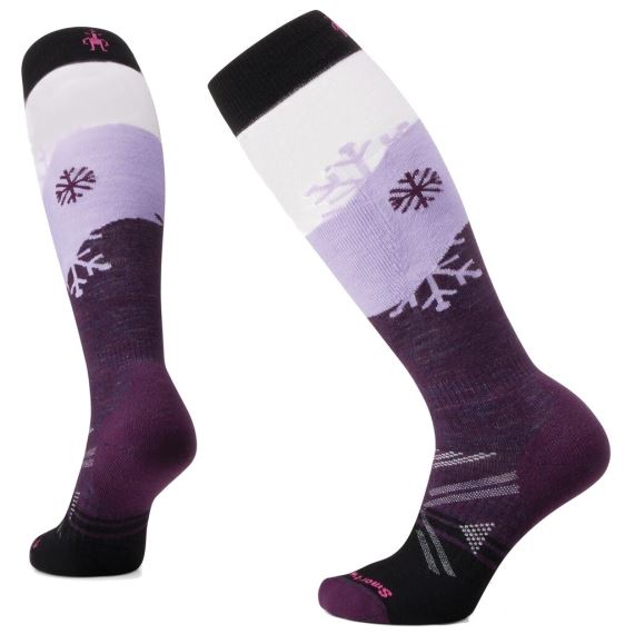 Dámske lyžiarske ponožky SmartWool W Ski FC Snowpocalypse purple iris