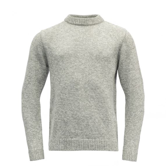 Unisex turistický sveter Devold Arktis Wool Sweather Grey Melange