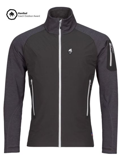 Pánska hybridná bunda High Point Merino Alpha Black/anthracite