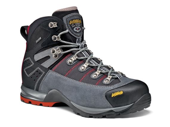 Pánska ľahká treková obuv Asolo Fugitive GTX cendre/gunmetal/red