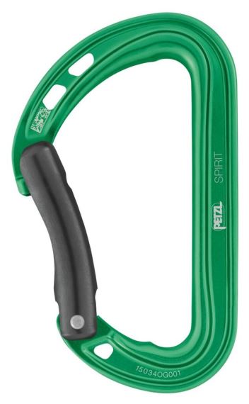 Univerzálna karabína Petzl Spirit Bent Gate Green