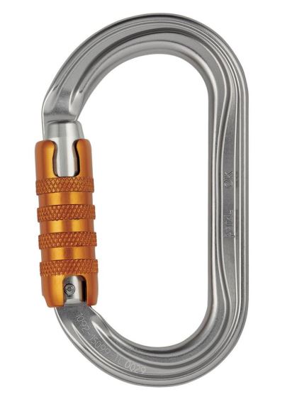 Karabína PETZL OK triact-lock strieborná