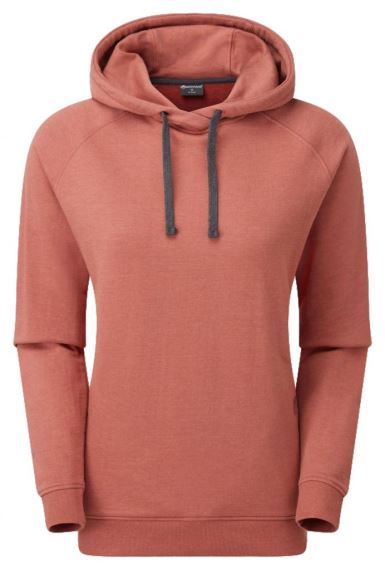 Montane Dámska bavlnená mikina s kapucňou Off Limits 2.0 Terracotta