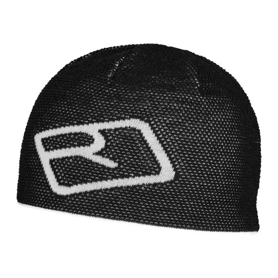 Vlnená čiapka Ortovox Merino Logo Knit Beanie black rave